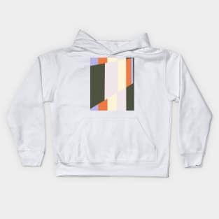 Harvest Edge, colorful stripes pattern with crisp edges in harvest hues Kids Hoodie